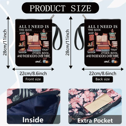 1pc Flower Book Sleeve Leaves Book Protector Plant Book Covers for Paperbacks Washable Fabric Cloth Book Cover with Zipper