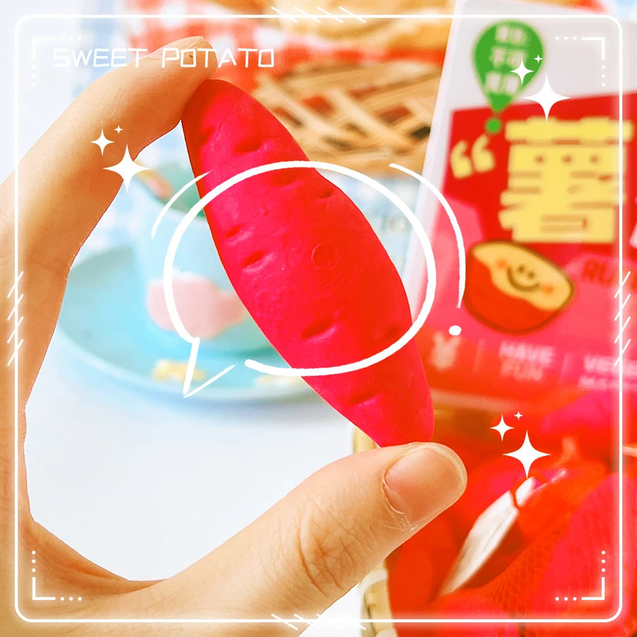 school teacher gift back to school supplies Aesthetic cute stationery Kawaii object funny erasers Sweet potato rubber