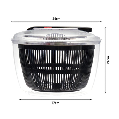 【Lifeideas】5L Salad Spinner Large Salad Sowl With Lid One-handed Easy Press Salad Spinner Washer Dryer Drainer Mixer