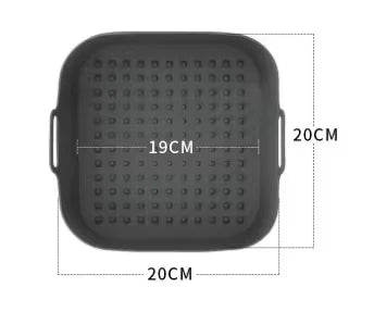 Air Fryer Silicone Pot Thick Reusable Silicone Square Air Fryer Liners Replacement of Parchment Liner Paper Air Fryer Basket