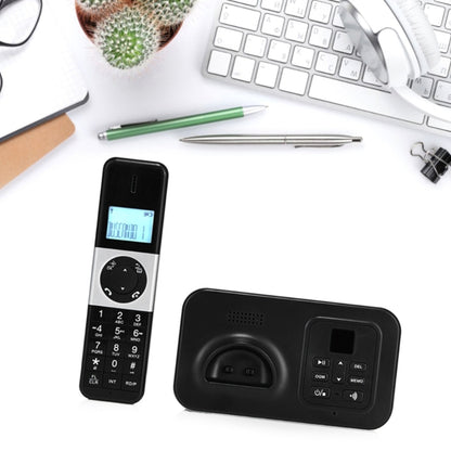 D1002B Cordless Phone System Expandable Home Phone High Contrast Display Handset Expandable Hands Free Handset Phone