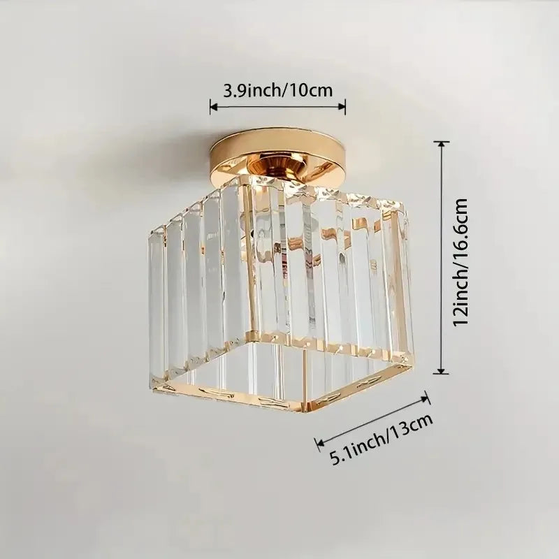 Led Ceiling Lights Room decoration Crystal Lampshade Chandelier Living Room Bedroom Modern Round Square Decorative Ceiling Lamp