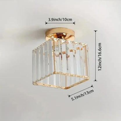 Led Ceiling Lights Room decoration Crystal Lampshade Chandelier Living Room Bedroom Modern Round Square Decorative Ceiling Lamp