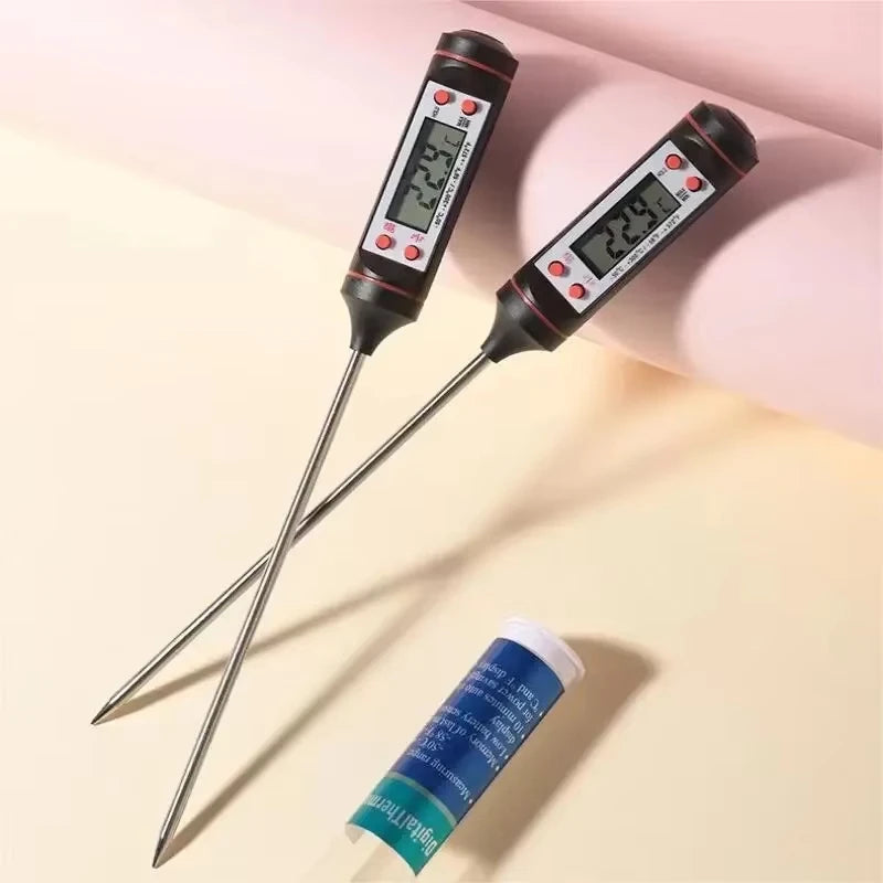 Kitchen Food Baking Digital Thermometer New Meat Thermometer Electronic Probe Type Digital Display Liquid Grill Thermometer