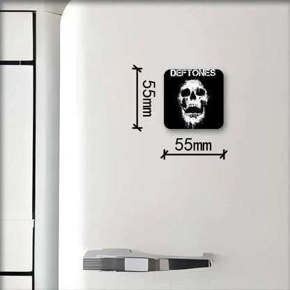 Deftones Music Fridge Magnet Creative Square Refrigerator Magnets Picture For Kitchen Office Whiteboard Home Decoration Gifts