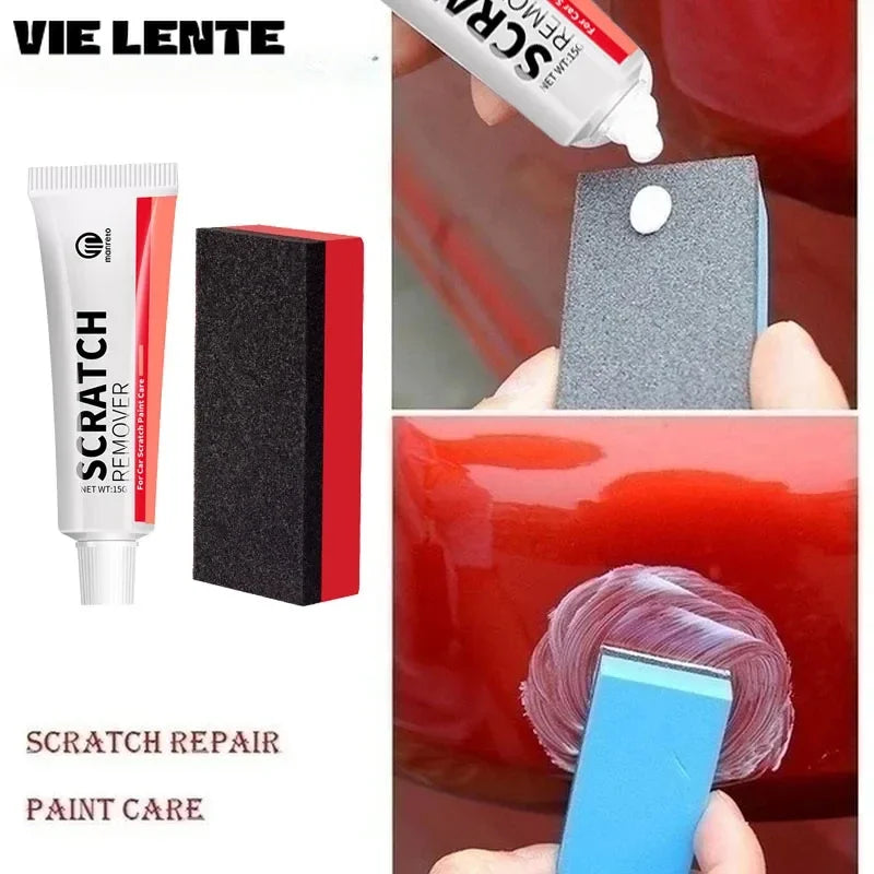 Car Scratch Remover Car Polishing Paste with Sponge, Car Body Paint Care Kit Paint Repair Spray Paint for Car and Motorcycles