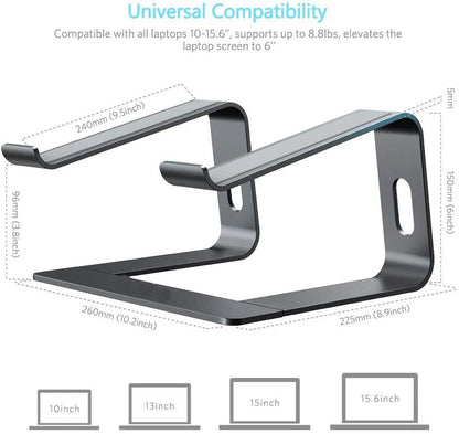 Jomaa Laptop Stand Ergonomic Aluminum Laptop Mount Computer Stand Detachable Laptop Riser Notebook Holder Stand Compatible