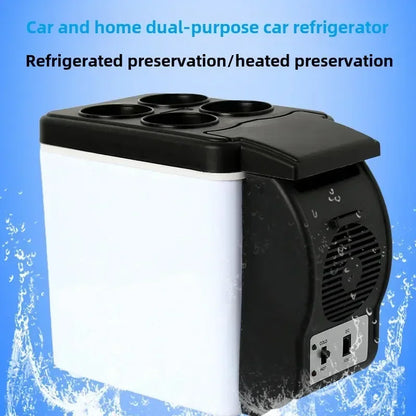 New 6L Portable Compact Mini Fridge 12V Car Refrigerator Freezer for Camping Traveling Electric Cool Box Summer Outdoor Fridge