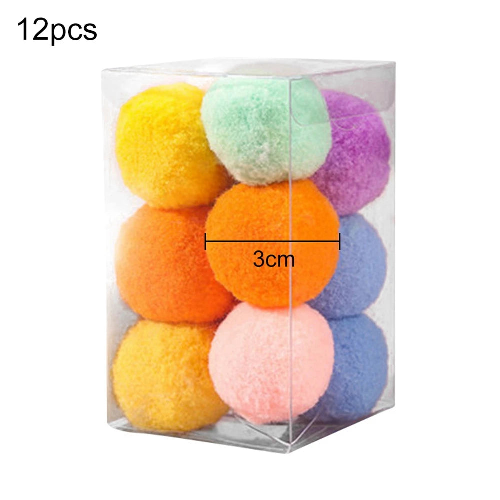 Interactive Wool Felt Ball Toys for Cats Kittens Funny Adorable Colorful Toy Soft Felted Fabric Balls Unique for Cat Dog Playing
