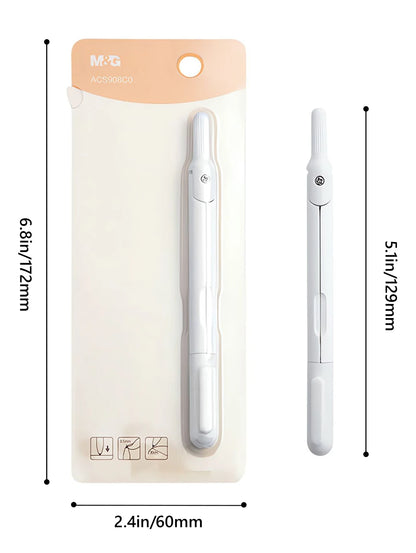 M&G Push-Free Mechanical Lead Compass *1 with Cap for Student Exam Drawing Student Stationery White