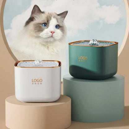 Automatic Cat Water Fountain, Large Capacity, Electric Fountain for Cats, Mute Pump, Drinking Dispenser, 3L
