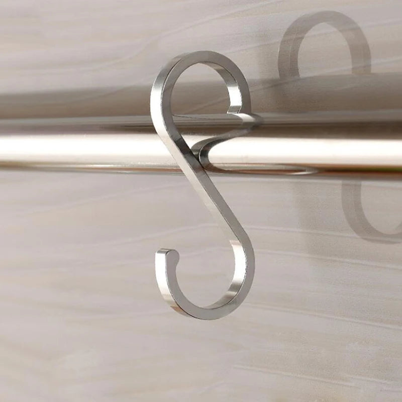 S Hook,  Aluminum S Shaped Hooks for Kitchen, Bathroom, Heavy Duty Hanger Hooks for Hanging Pots, Pans, Plants, Towels