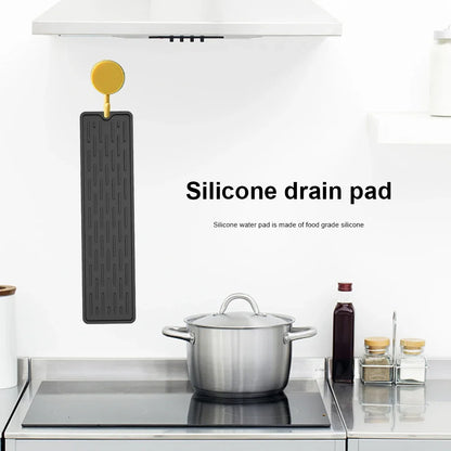 Silicone Countertop Mat Anti Slip Sink Tray Dinnerware Mat Organizer Kitchenware Protection Mat Storage Rack Kitchen Accessories