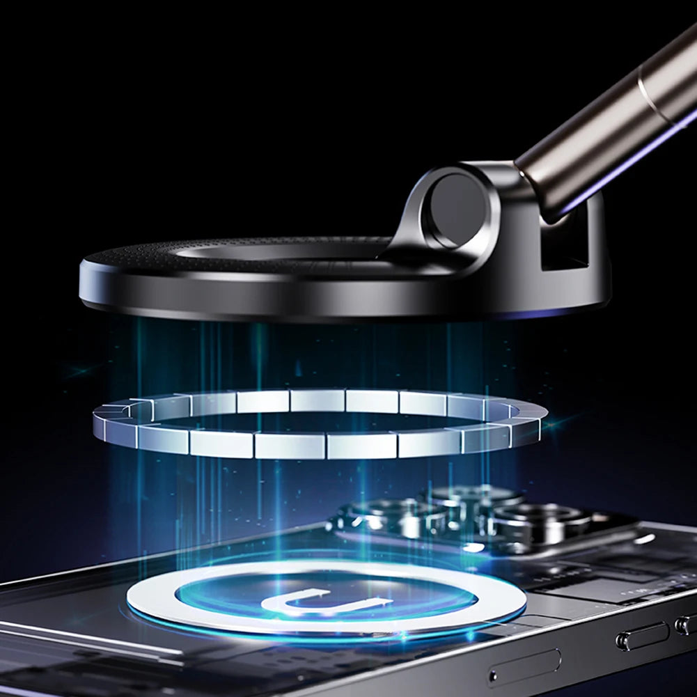 Magnetic Vacuum Adsorption Car Phone Mount 360° Rotatable Folding Mobile Phone Stand for Car/Gym/Mirror/Shower/Smooth Surface