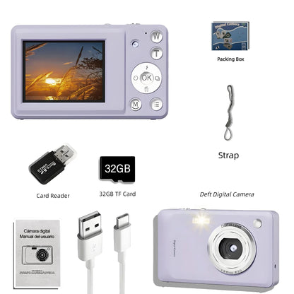 Digital Camera 1080p HD Video Taking Photos Portable selfie 2s/5s/10s Fine JPEG for Photography Beginners Teens Birthday Gifts