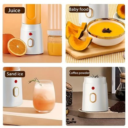 Electric Blender Juicer USB Fast Rechargeable Mixer Fresh Fruit Grinder Portable Multifunction Cup Shakes Smoothie Maker