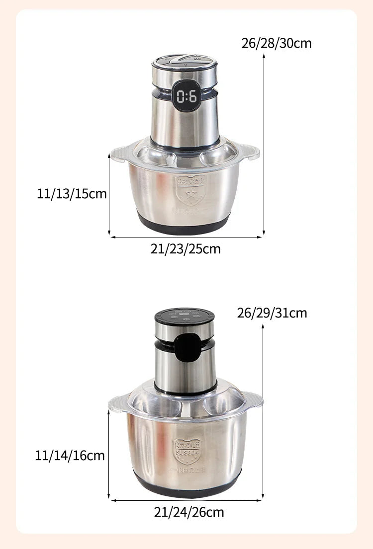 5L Electric Food Chopper Vegetable Chopper Small Food Processor Meat Grinder Mixer Electric Dicer Baby Food Processor
