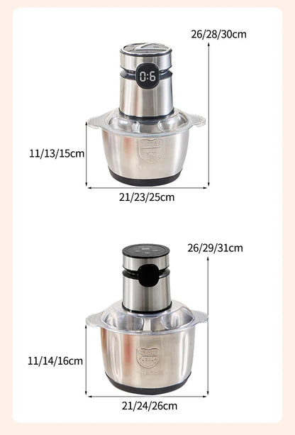 5L Electric Food Chopper Vegetable Chopper Small Food Processor Meat Grinder Mixer Electric Dicer Baby Food Processor