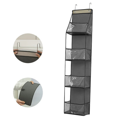 1pc/2pcs - Over-the-Door Organizer – Versatile, Foldable, Clear Wall-Mounted Storage Solution for Home Organization