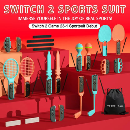 Sports Accessories Bundle for 2025 Switch 2,23 in 1 Family Accessories Kit S226 for Switch Sports Games