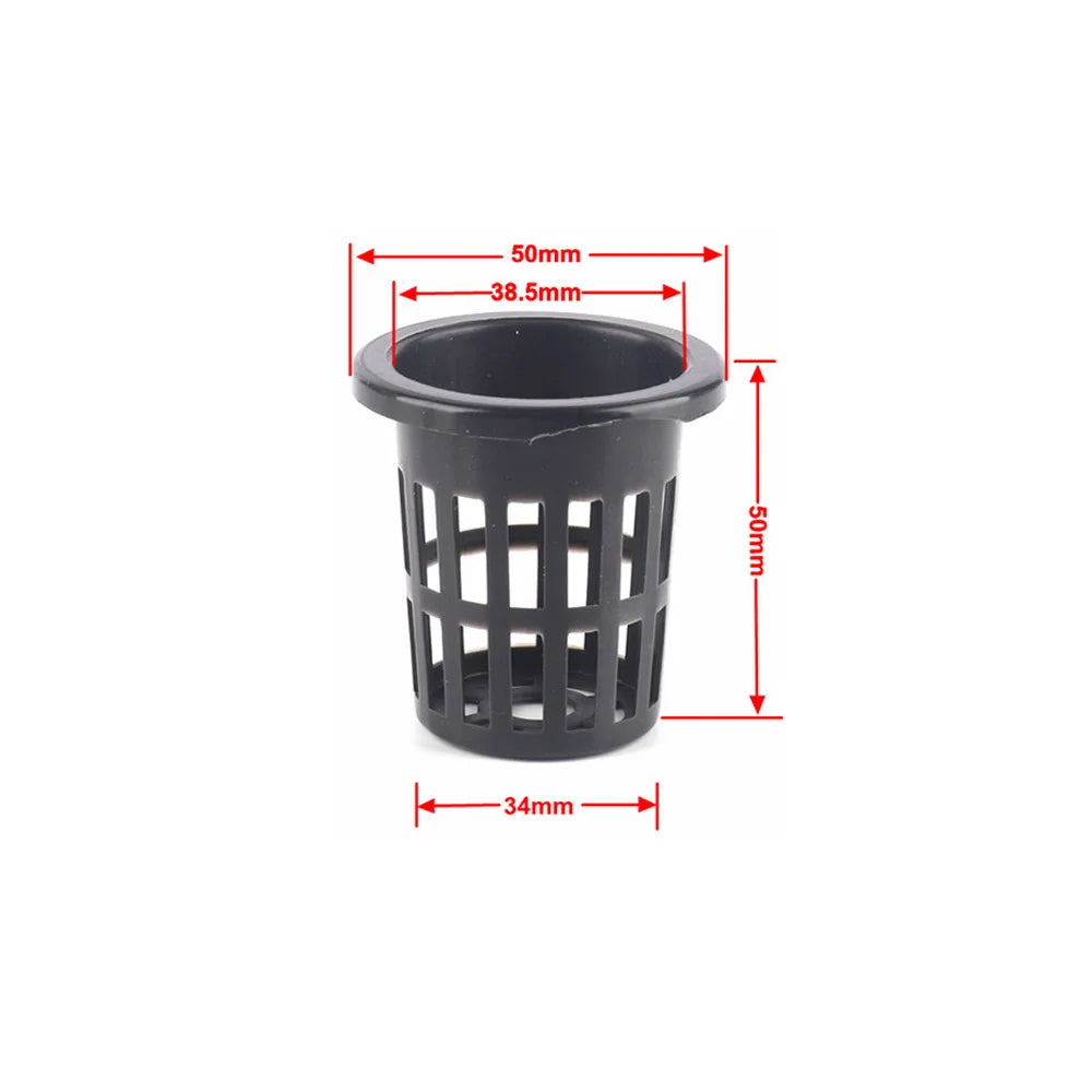 Hydroponic Basket 10pcs Plant Containers Grow Pots High Quality Round Shape Heavy Duty Net Cups Indoor and Outdoor Home Supplies