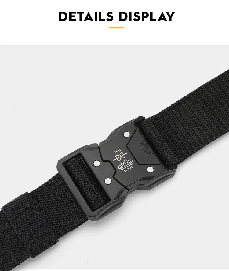 New Tactical Belt Outdoor Work  Training Belt Woven Belt Canvs Tactical Military Multi Function Combat Belt Denim Belt