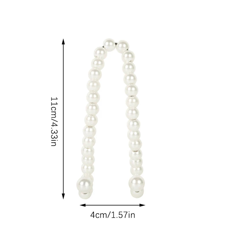 Car Rear Seat Hook White Pearl Hanger Car Hook Half Open Design Auto Hook Stainless Steel Car Seat Headrest Hook Car Accessories