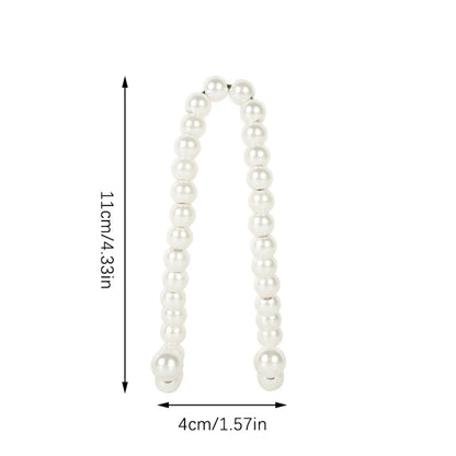 Car Rear Seat Hook White Pearl Hanger Car Hook Half Open Design Auto Hook Stainless Steel Car Seat Headrest Hook Car Accessories