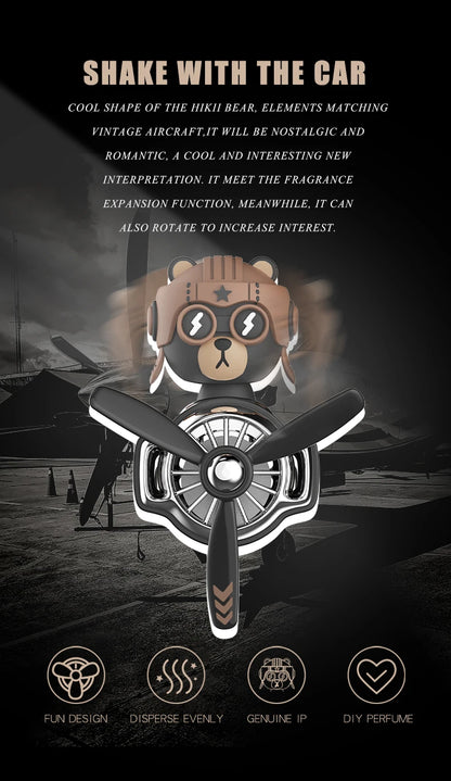 DIY perfume Odorless ornament plane pilot bear car air fresheners decorations accessories aroma vent clip fragrance diffuser men