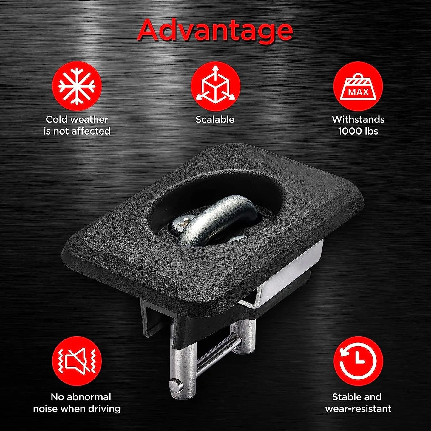 Truck Tie Down Anchor For Ford F-150 2015-2023 F250 F350 Super Duty 17-23 Trunk Retractable Bed Side Wall Hook Ring Anchor Clip