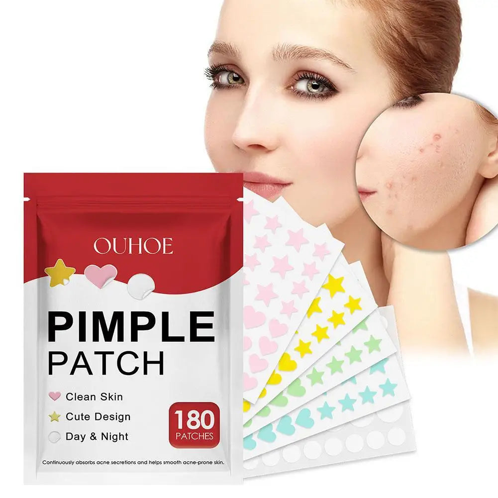 180PCS Acne Pimple Patches Colorful Breathable Acne Removal Absorb Secretions Anti Infection Originality Concealer Makeup Tool