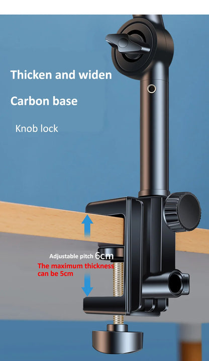 Tablet Holder for Bed Long Arm Stand for iPad Tablet Bracket 360° Rotating Desk Side Phone Mount for 4~12.9 inch Phone Tablet