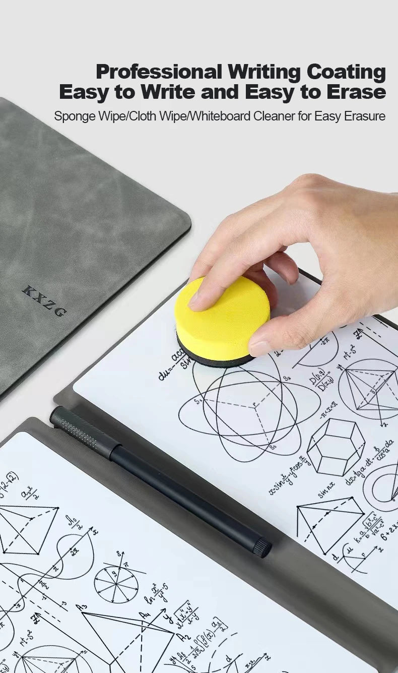 Erasable Whiteboard Notebook A5 Leather Portable Drafting Notebook Writing Board Desktop Memo Pad