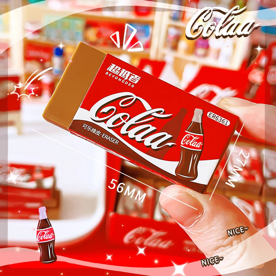 school teacher gift back to school supplies Aesthetic cute stationery Kawaii object funny erasers Drinks rubber cute things byUm