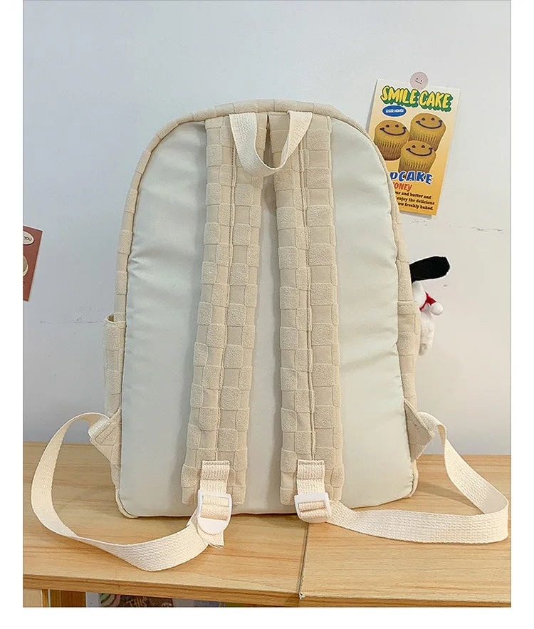 Gift pendant schoolbag, female high school student schoolbag, backpack, college student large-capacity and versatile backpack