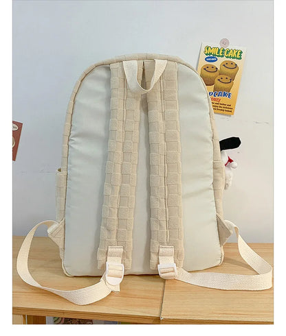 Gift pendant schoolbag, female high school student schoolbag, backpack, college student large-capacity and versatile backpack