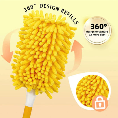 Reusable Dirt Cleaning Replacement Heads  Durable Microfiber Dust Removal Brush Replacement Heads Practical Cleaning Tools 6PCS