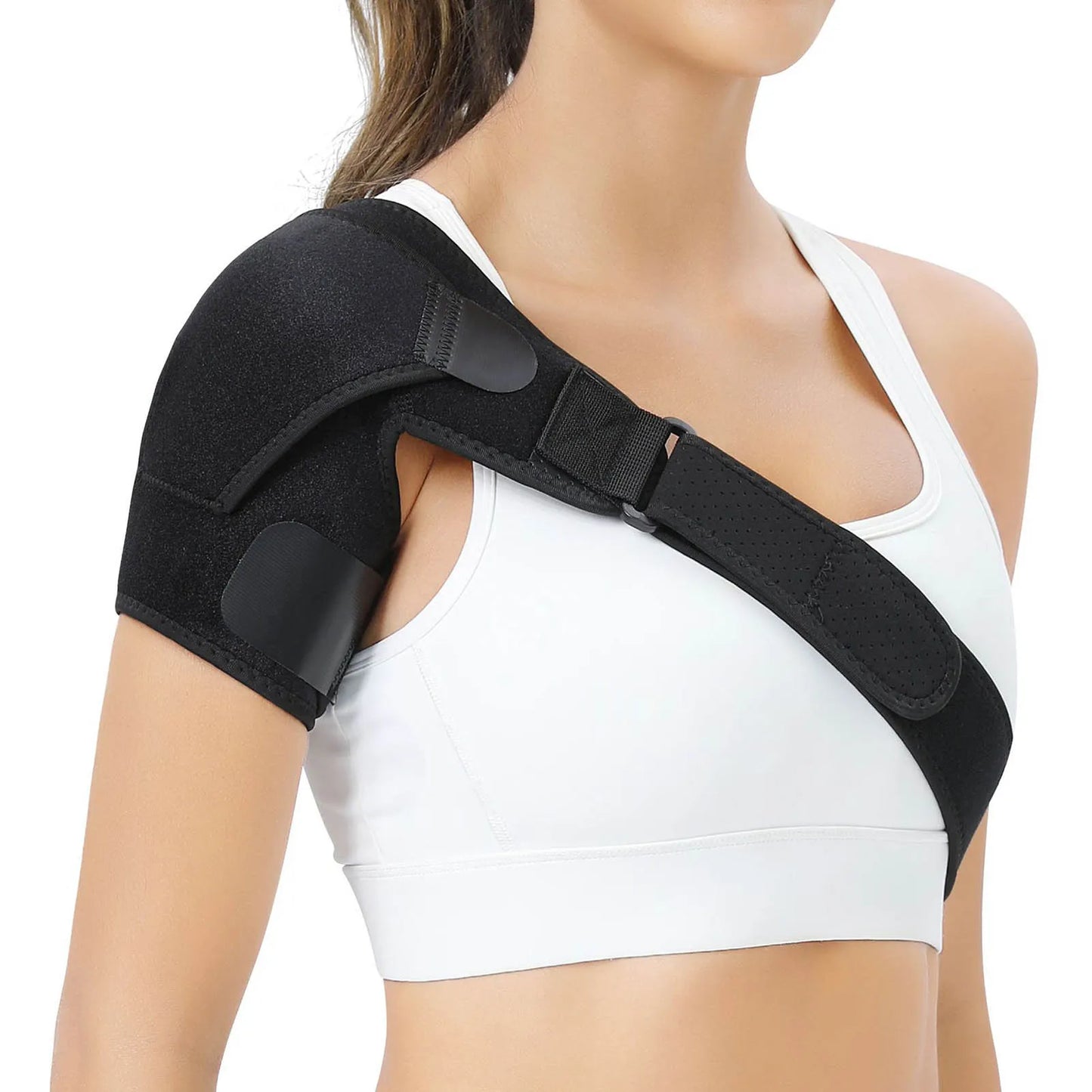 Support Brace for Torn Rotator Cuff Adjustable Shoulder Support pad Belt Band Strap Wrap Compression Sleeves Back Brace Guard