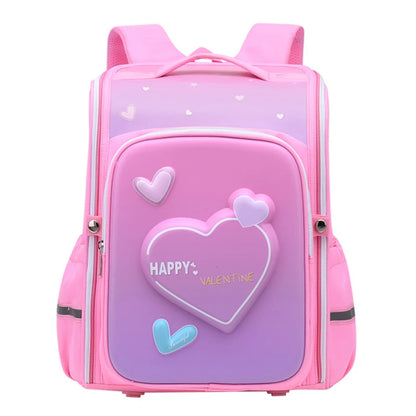 primary school bags for girls cute cartoon love heart pink school backpack student bookbag elementary school kids backpack