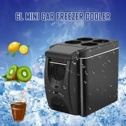 Car Refrigerator Mini Fridge Portable Freezer 12V DC Refrigerator Plug In Cooler Refrige 6L Thermoelectric Cooler For Fruits