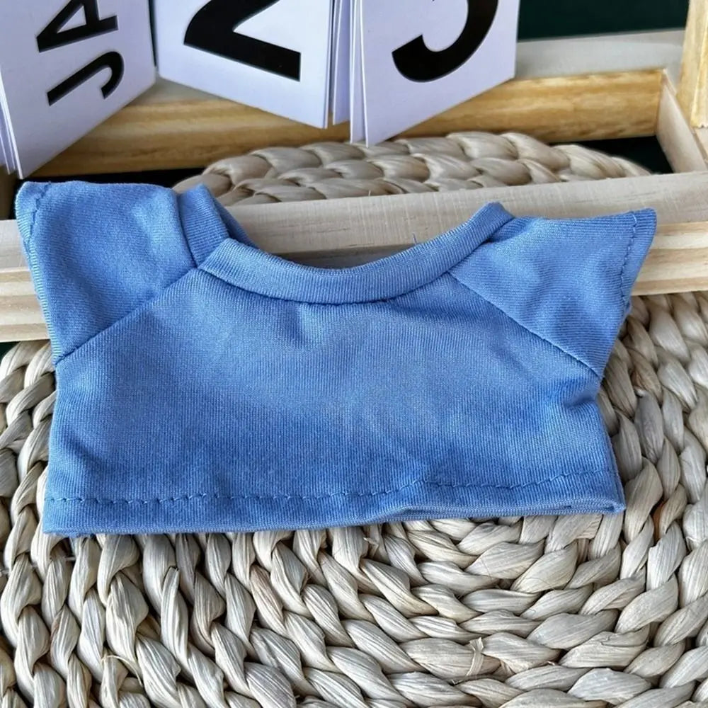 20cm Cotton Doll Clothes Fashion T-shirt Clothes Doll Overalls Suit Casual Wears Overalls Pants Dolls Clothes Accessories