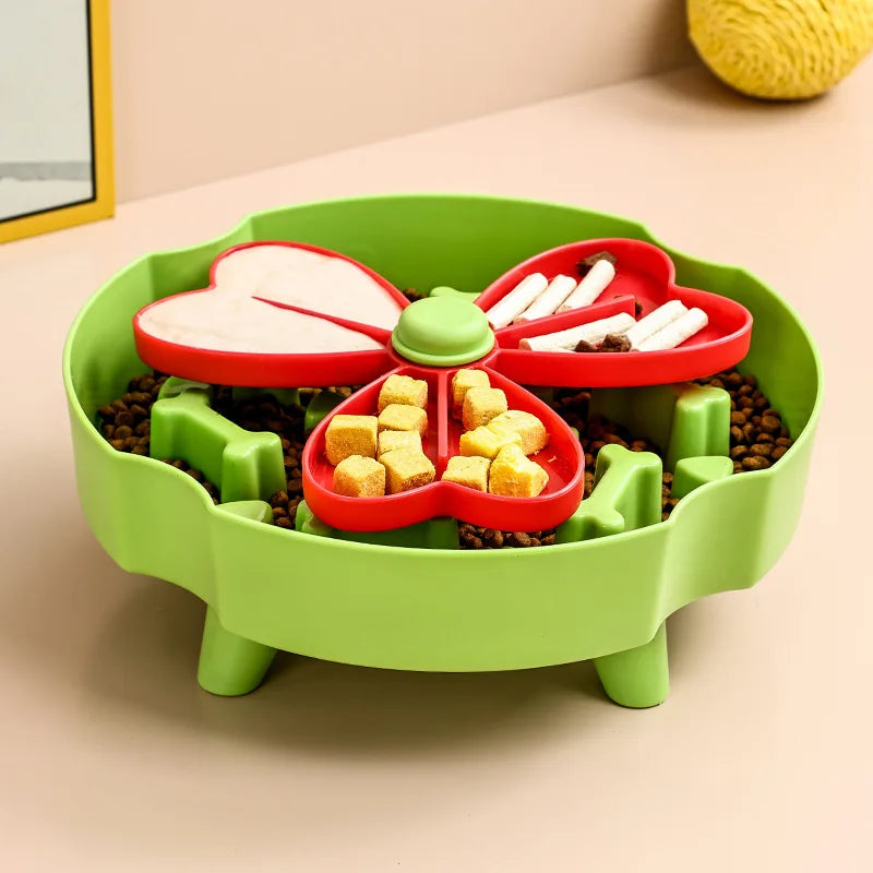 Dog slow feeder bowl, anti-choking bowl, rotating basin, cat bowl, educational toy, anti-slip slow feeder basin, pet supplies