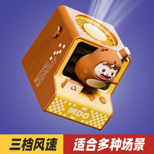 Mini Fan Cartoon halterneck fan USB charging lazy fan portable handheld outdoor mini bladeless small fan