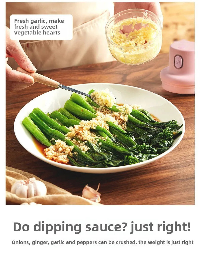 Portable Electric Garlic Chopper 100ml 250ml USB Vegetable Grinder Kitchen Garlic Masher Food Processor Tool