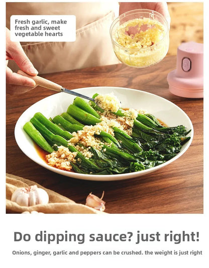 Portable Electric Garlic Chopper 100ml 250ml USB Vegetable Grinder Kitchen Garlic Masher Food Processor Tool