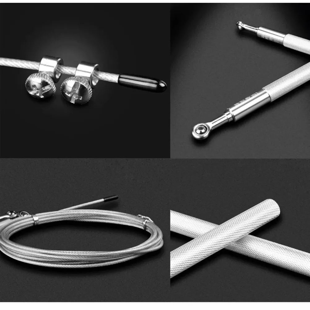 3 Meters Speed Skipping Rope Adjustable 360° Swivel Ball Bearing Boxing Skipping Rope Steel Wire Aluminum Alloy