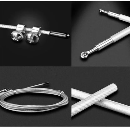 3 Meters Speed Skipping Rope Adjustable 360° Swivel Ball Bearing Boxing Skipping Rope Steel Wire Aluminum Alloy