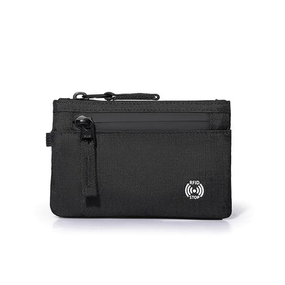 RFID Blocking Anti-Theft Slim Wallet - Compact Card Holder & Coin Purse for Men Women, Travel Essentials, NFC Protection