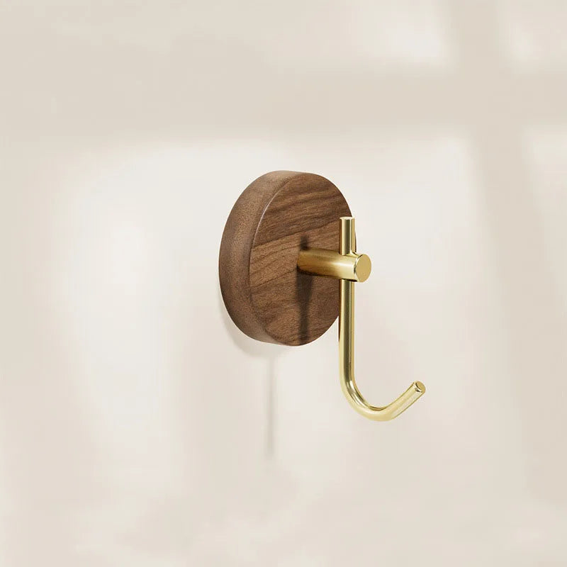 Self-Adhesive Wooden Wall Hooks for Hanging,Modern Coat Hooks,Natural Wood Hooks for Hanging Hats Towels Robe Clothes Keys Bags