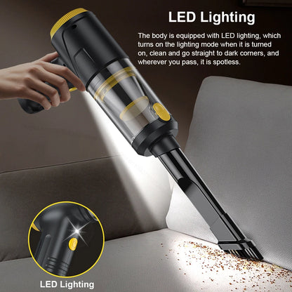 Car Vacuum Cleaner 12000PA Portable Vacuum Cleaner Strong Suction Handheld Vacuum Cleaner Wireless Vacuum Cleaner for Car Home